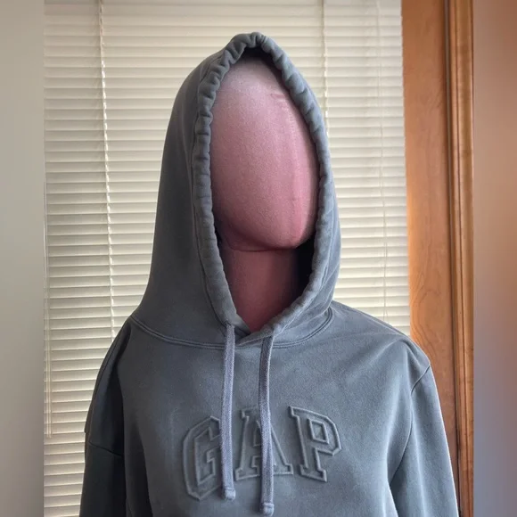 GAP Logo Hoodie Sweatshirt - Slate Green - Picture 6 of 11